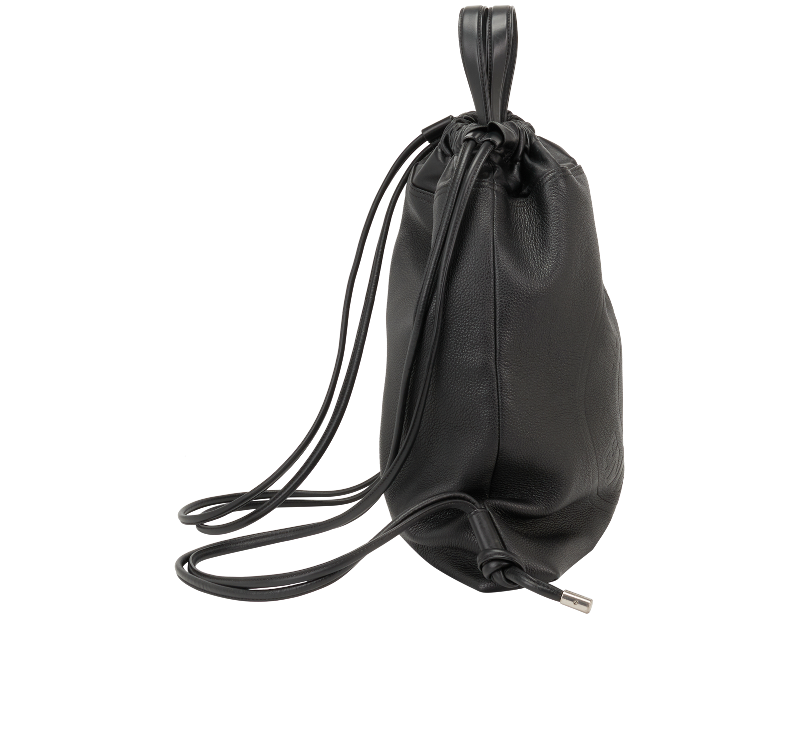 Urban Logo Backpack, &pound;250, Handbags, Black, Leather, Side view
